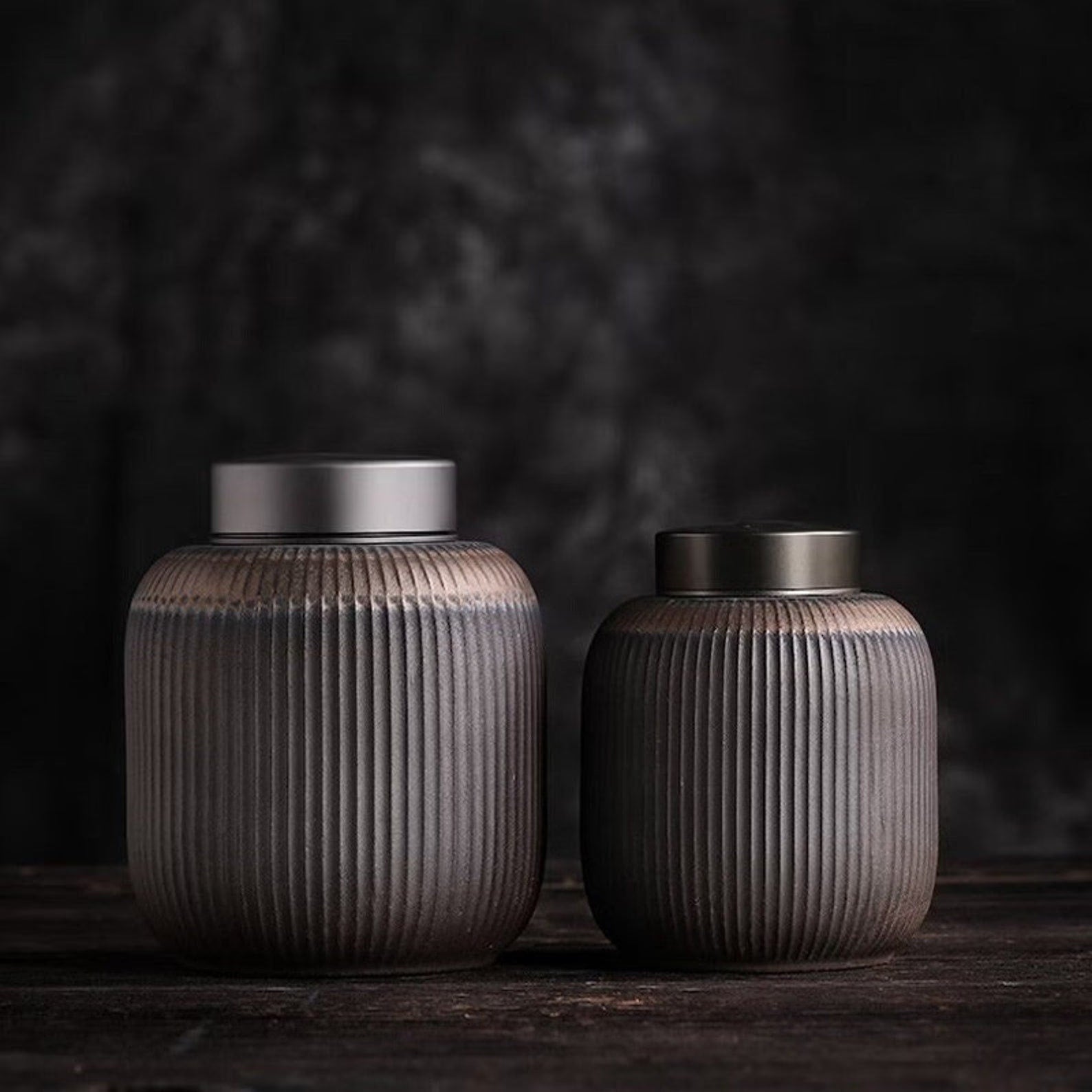 ACACUSS Tea TIN Or Coffee CONTAINER Retro Wood Fired Ceramic  Large Household Seal Ceramic Tea Canisters Traditional Tea Jars Storage Tea - ACACUSS