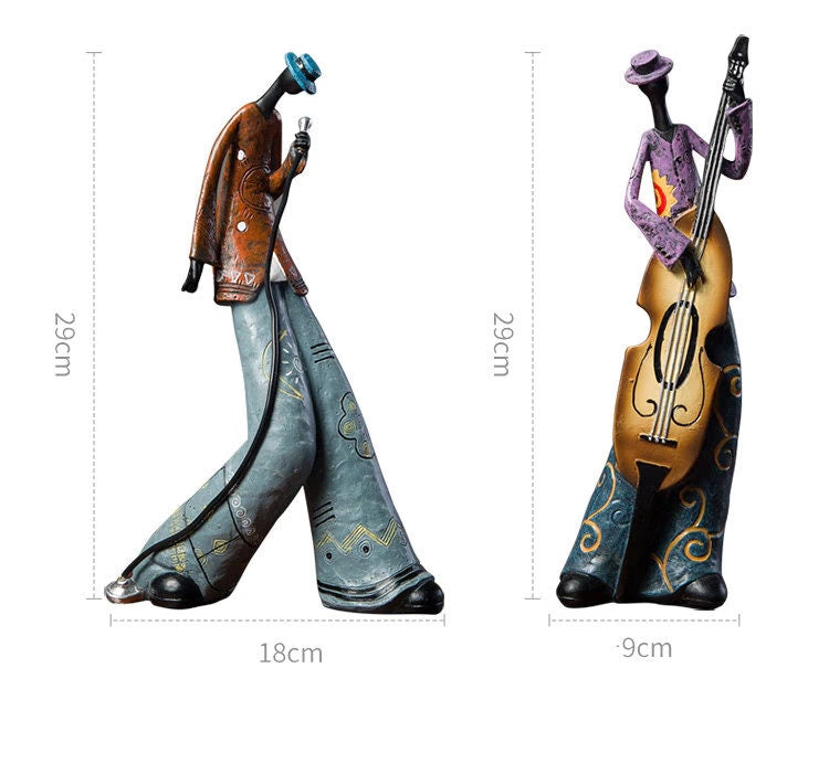 ACACUSS Rock Band Music Art Character Model Statue Creative Living Room Decoration Wine Cabinet Ornaments Figurine Resin Craft Supplies - ACACUSS