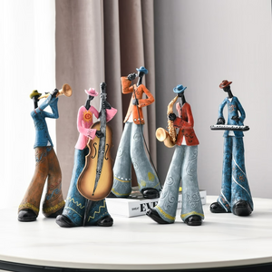 Rock Band Music Art Character Model Statue Creative Living Room Decoration Wine Cabinet Ornaments Figurine Resin Craft Supplies - acacuss