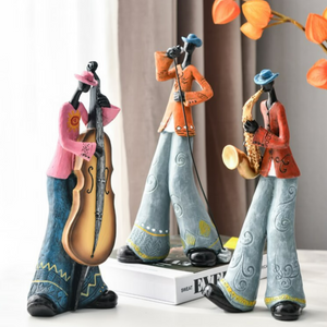 Rock Band Music Art Character Model Statue Creative Living Room Decoration Wine Cabinet Ornaments Figurine Resin Craft Supplies - acacuss