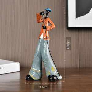 ACACUSS Rock Band Music Art Character Model Statue Creative Living Room Decoration Wine Cabinet Ornaments Figurine Resin Craft Supplies - ACACUSS