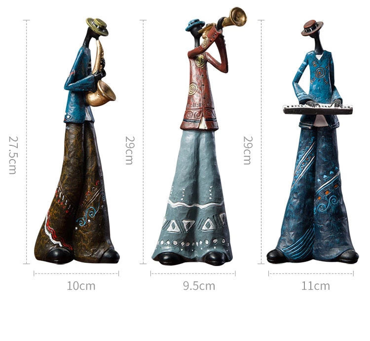 ACACUSS Rock Band Music Art Character Model Statue Creative Living Room Decoration Wine Cabinet Ornaments Figurine Resin Craft Supplies - ACACUSS