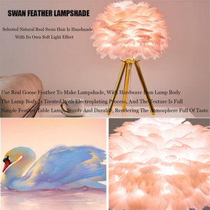 Romantic Feather Table Lamp Modern Bedside Lamp Living Room Coffee Shop Decoration Wedding Christmas Gift Ostrich Feather Light acacuss