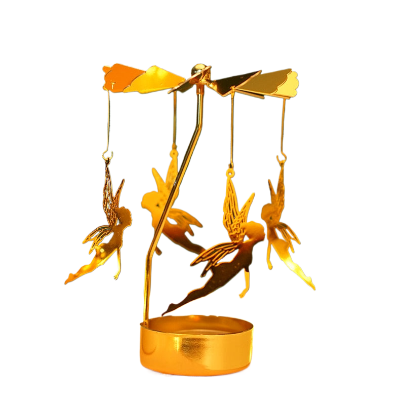 2023 Romantic Rotating Candlesticks Rotation Spinning Carrousel Tea Light Candle Holder Dinner Christmas Party Decoration acacuss