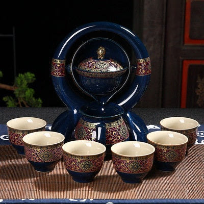 ACACUSS Office Creative Tea Maker Ceramic Semi-automatic 360 rotate Tea Maker Teapot - rotative tea set home gift - ACACUSS