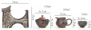 ACACUSS Office Creative Tea Maker Ceramic Semi-automatic 360 rotate Tea Maker Teapot - rotative tea set home gift - ACACUSS