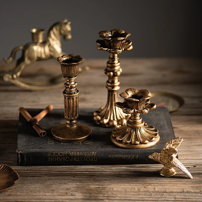Antique candle holders deals