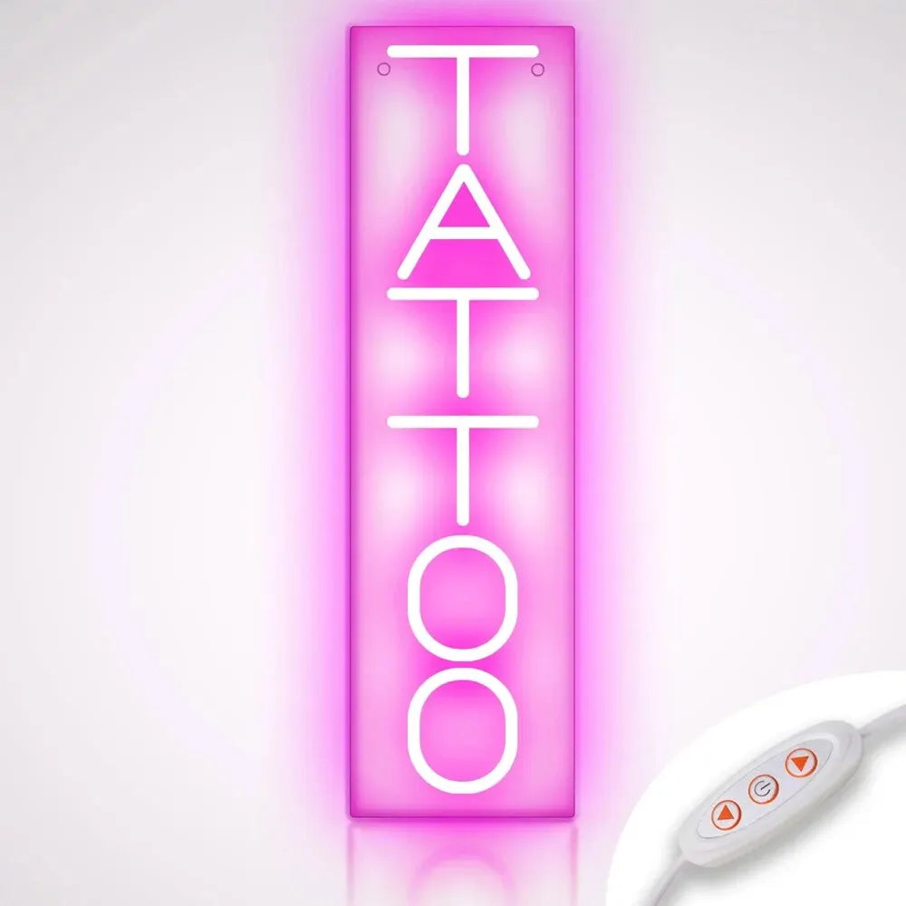 TATTOO Neon 5V USB Salon Studio Store LED Pink Fun Wall Art Decoration Commercial Store Logo Window Display Christmas Gift