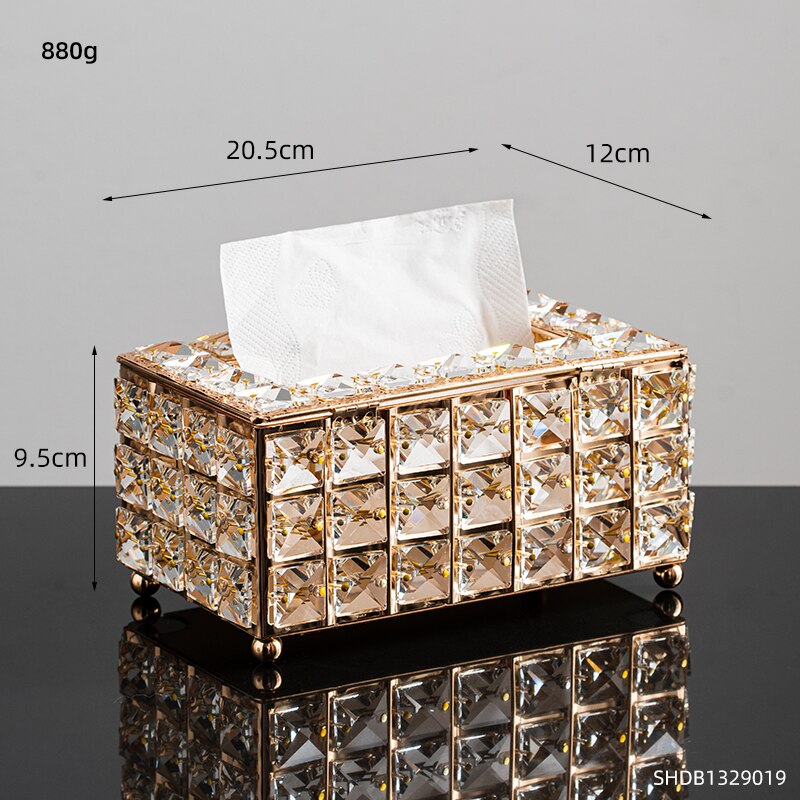 Luxury Golden Tissue Boxes Storage Napkin Holder Kitchen Tissue