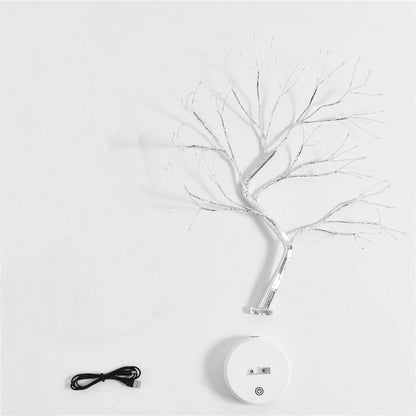 LED Nachtlicht Mini Weihnachtsbaum Kupferdraht Girlande Lampe für Kinder Zuhause Schlafzimmer Dekoration Dekor Fee Licht Urlaub Beleuchtung 