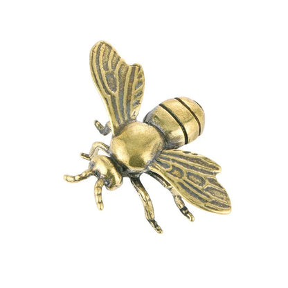 Solid Brass Insect Honeybee Figurines Miniatures Tea Pet Funny Beetle Crafts Collection Desktop Small Ornaments Home Decorations