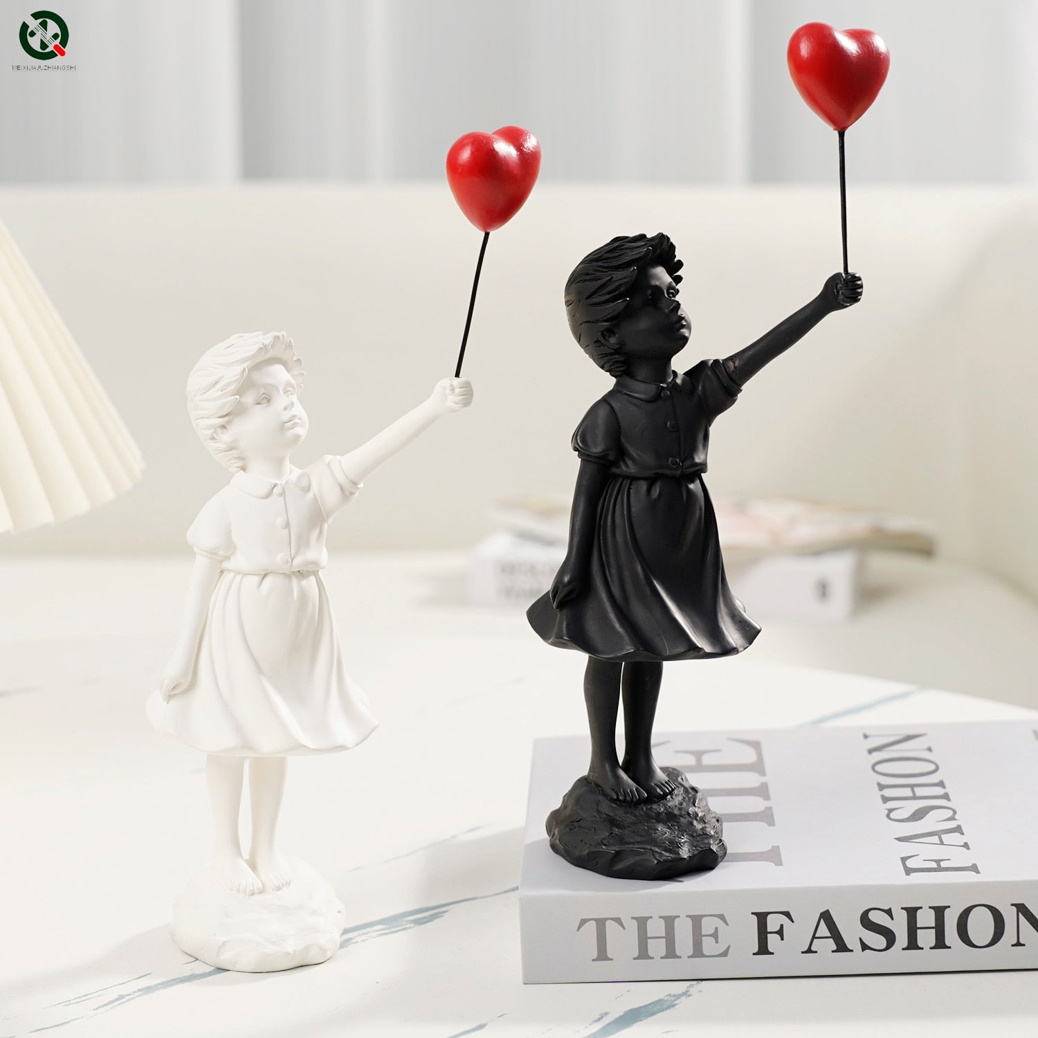 Flying Balloon Girl Figurine, Banksy Home Decor Modern Art