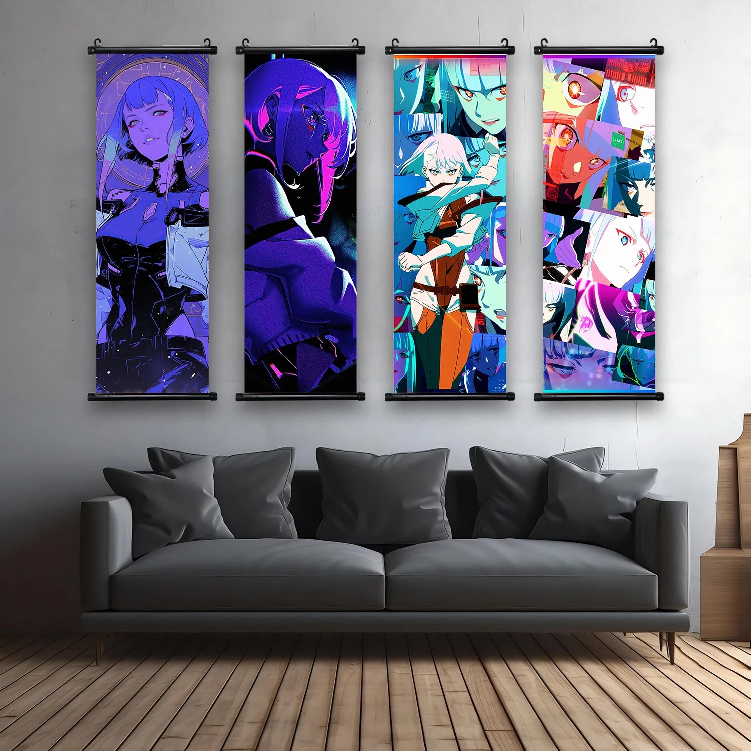 Cyberpunk Sexy Games Hanging Scroll Poster Wallpaper Wall Artwork Canvas Painting Print Rebecca Gaming Room Decoration Art Gift
