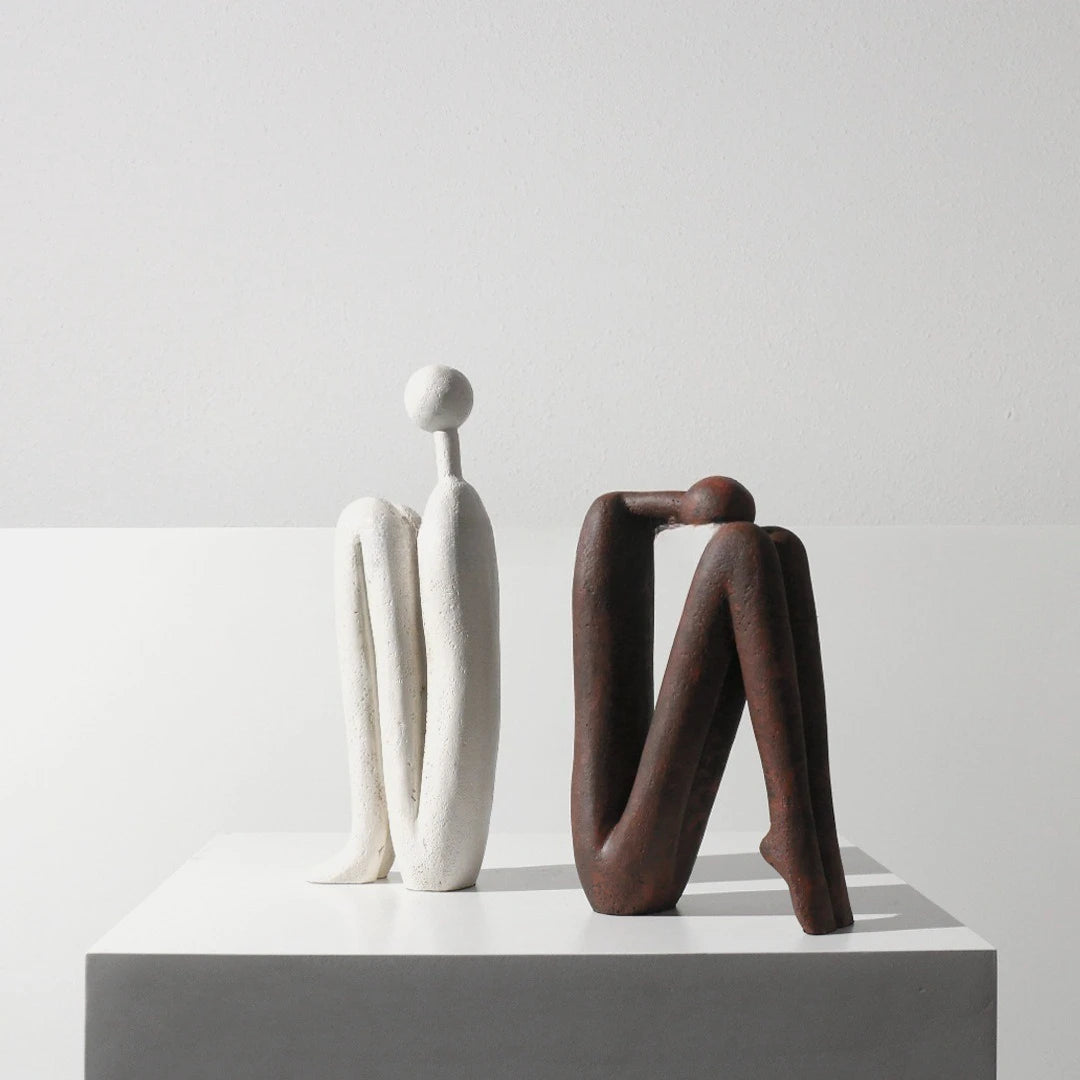 Creative Abstract Figure Statue Home Decor Nordic Modern Decorative Figurines For Interior Creative Office Living Decoration