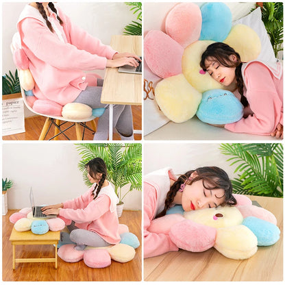 New Small Daisy Cushion Plush Toy Pillow Office Rabbit Hair Tatami Nap Pillow Car Pillow