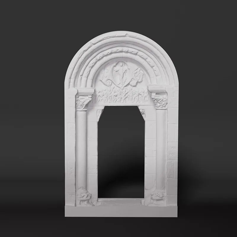 St. Paul's Church Door Relief Plaster Decor Artworks Decor Desktop Aesthetic Gift for Home Staging Bookshelf Ornament Sculpture