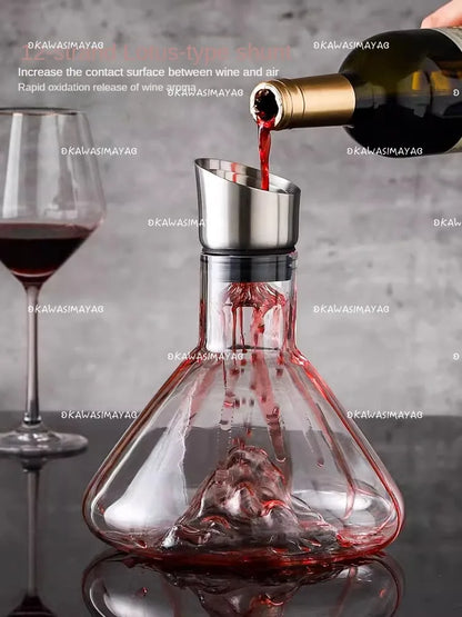 KAWASIMAYA Wine Decanter, Home Luxury Upscale Lightweight Quick Waterfall Wine Dispenser Premium
