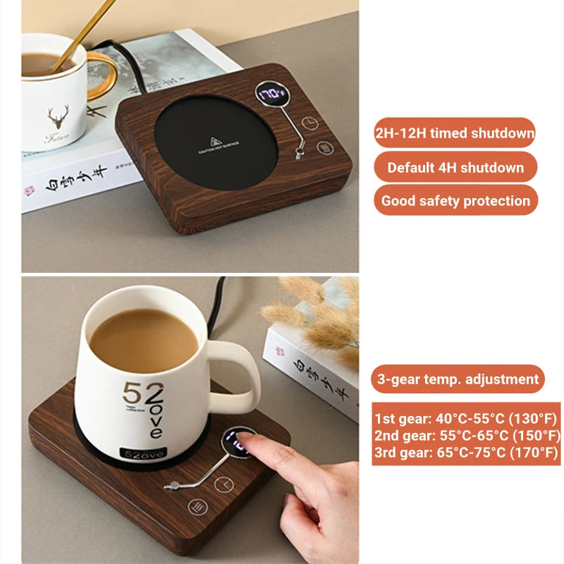 110V-220V Cup Heater Mug Warmer Electric Hot Plate with 4 Temperature  Setting Thermostatic Heating Pad For Coffee Milk Tea - AliExpress