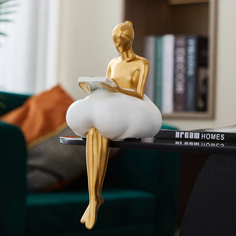 Nordic Design Statues Golden Sculptures and Statuettes Figurines for I ...
