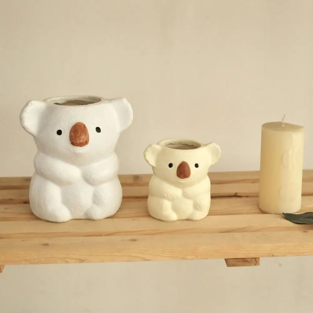 koala plant pot Cartoon Cute Koala Vase Resin Flower Pot Mini Bonsai Succulent Plant P – acacuss
