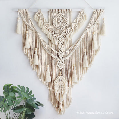 Nordic Bohemian Makramee Wandbehang Quaste Boho Tapisserie Handgewebte Für Wohnkultur Wohnzimmer Schlafzimmer Zimmer Haus Dekoration 