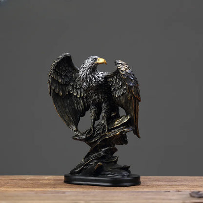 Retro Eagle Sculpture New Room Decoration Ornaments Wealth Animal Office Home Study Living Abstract Statue Decor Gift