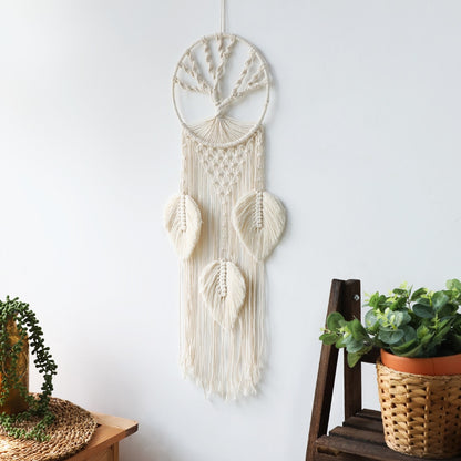 Makramee-Traumfänger, großer Wandbehang, Heimdekoration, Traumfänger, Baumwollseil, Quaste, gewebt, böhmische Wandbehang, Raumdekoration 