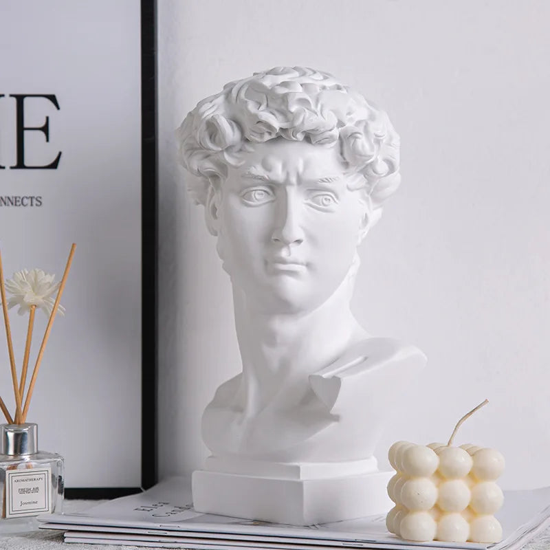 Modern Desktop nordic home decor Decorative sculptures home david statue  greek statue Decorative statues Head Bust sculpture