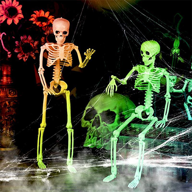 Decorazioni mobili di ossa del cranio umano finte di Halloween per il bar di casa Casa stregata Oggetti di scena horror Giocattoli ornamentali Decorazione di Halloween