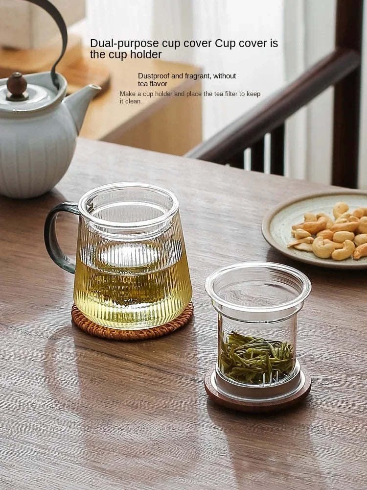 Glass Tea Cup Tea Water Separation Mug Men's Tea Cup Women's Personal Office Tea Set