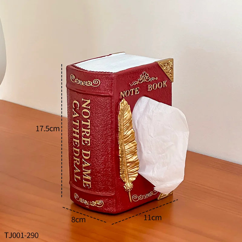 Kreative Buch-Taschentuchbox, Schreibtisch-Büro-Dekoration, Servietten –  acacuss