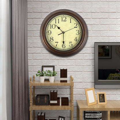 Wall Clock Large Retro Wall Clock Non Ticking Classic Silent Clocks Living Room Kitchen Bedroom Home Office Decoration