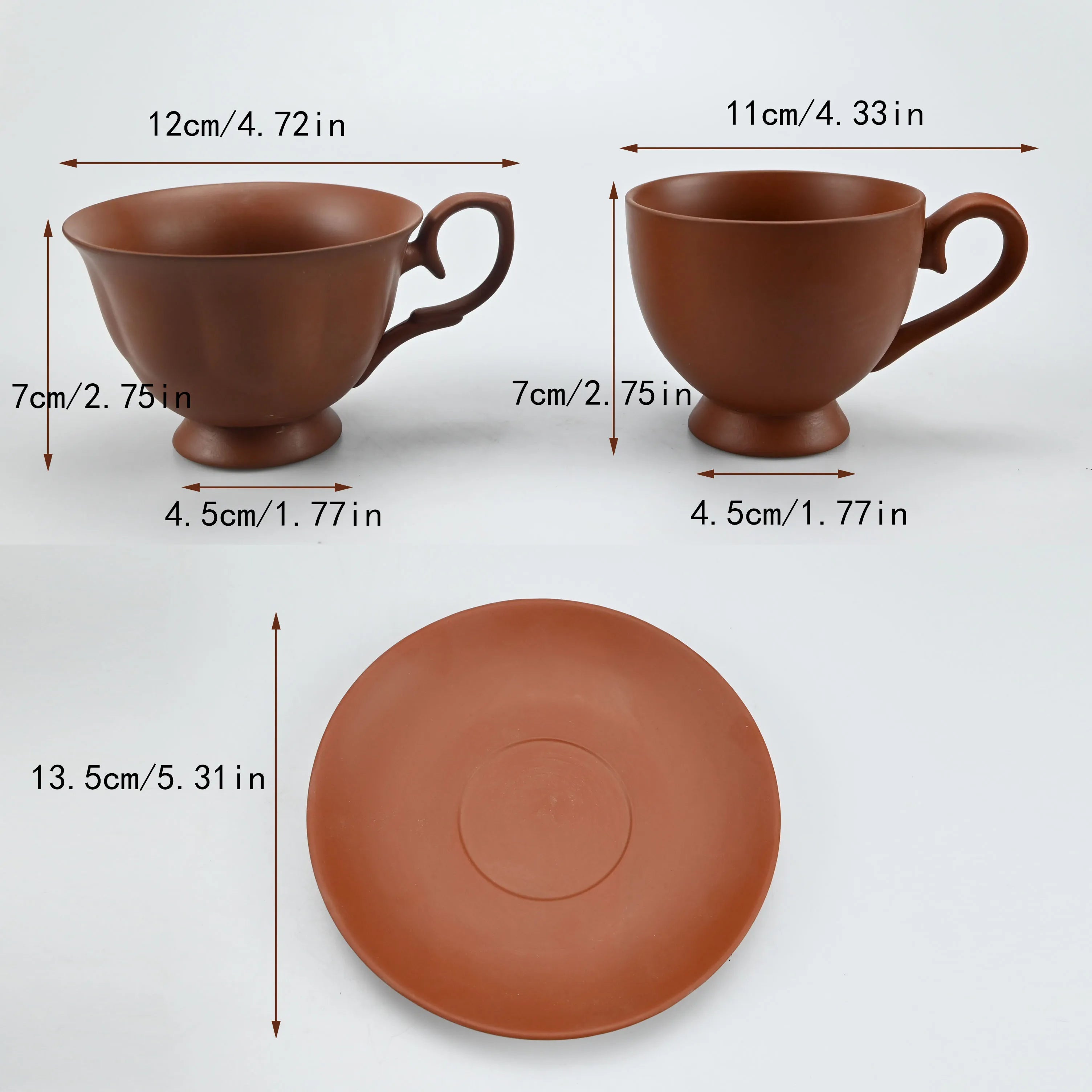 2 Stück/Set High-End-Kaffeetassen und Untertassen, hochwertige Keramik – acacuss