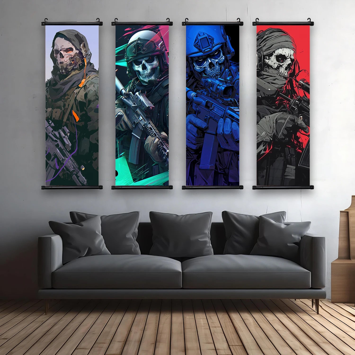 Call Of Duty Game Hanging Scroll Poster Wallpaper Wall Artwork Canvas Painting Picture Print Home Decoration Gaming Room Art