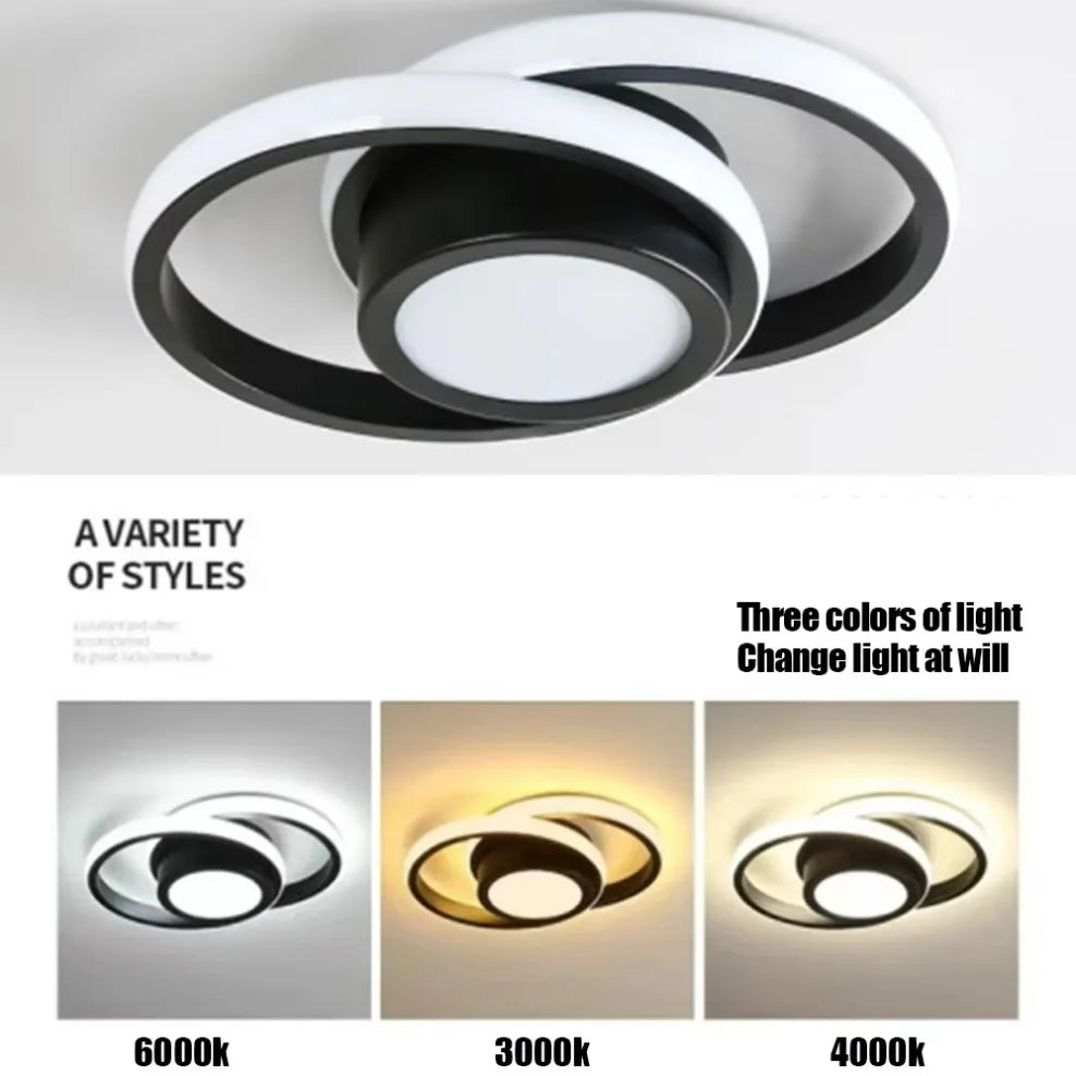 Nordic Indoor LED Ceiling Lamps for Corridor Balcony Aisle LED Ceiling Lights lampada Interior Lighting 3-color lamp AC85-265V