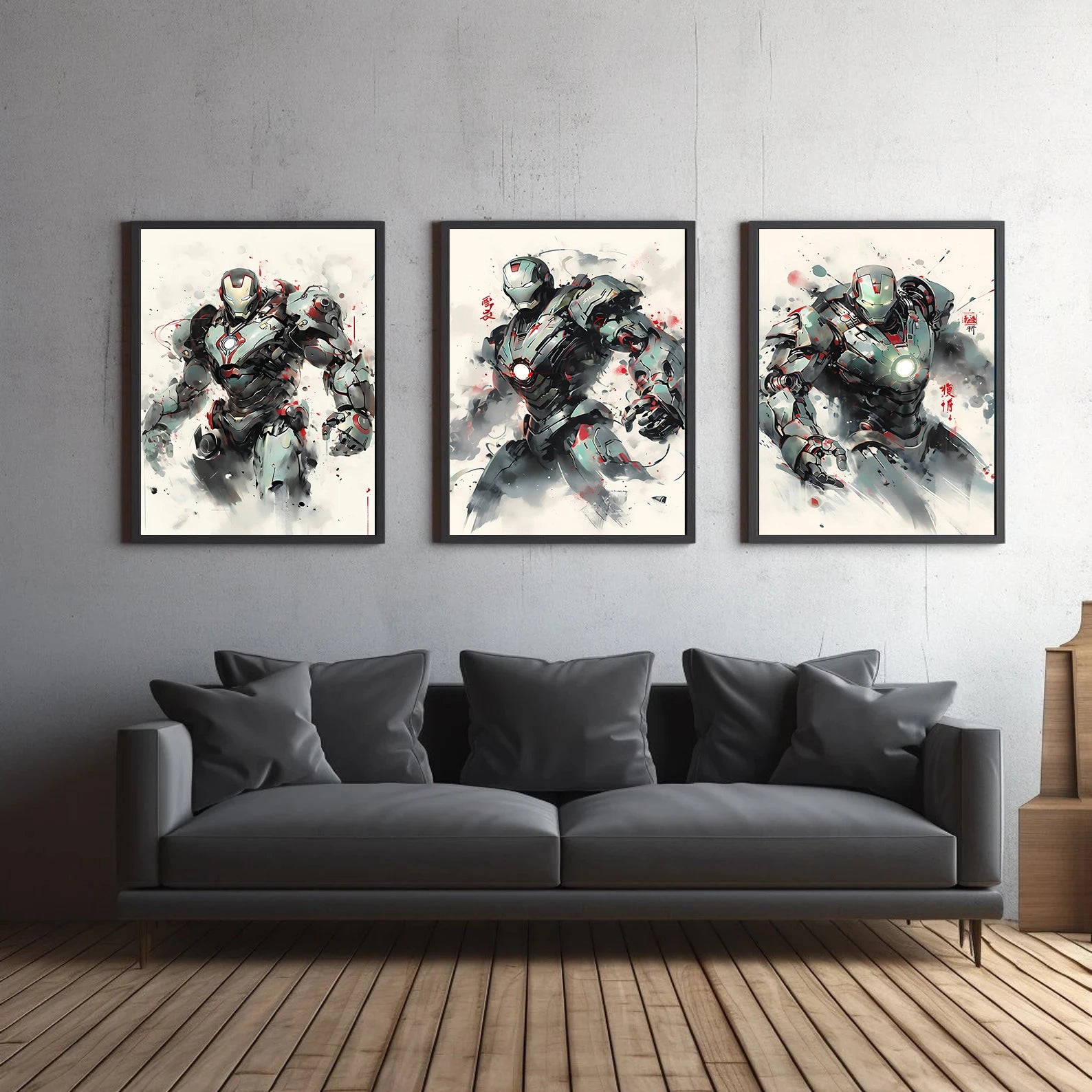 Iron Man Self-adhesive Poster Mavel Movie Wallpaper Figures HD Home Decoration Painting Wall Bedroom Avengers Superhero HD Decor