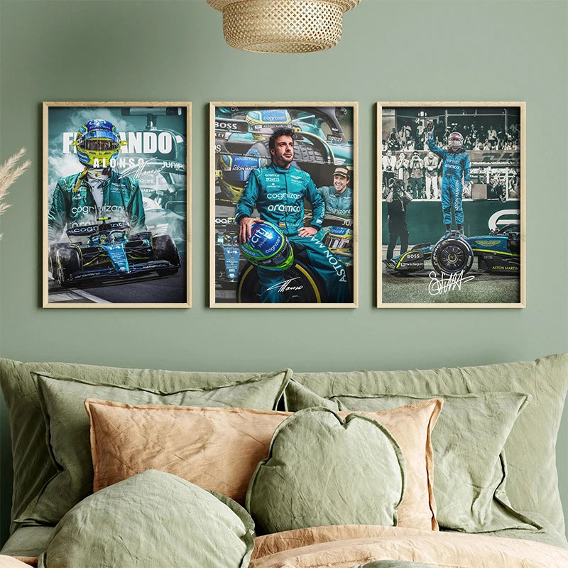 Formula 1 Extreme Sport Posters Aston Martin F1 AMR23 Canvas Painting and Prints Wall Art Pictures Home Bar Room Decor Frameless