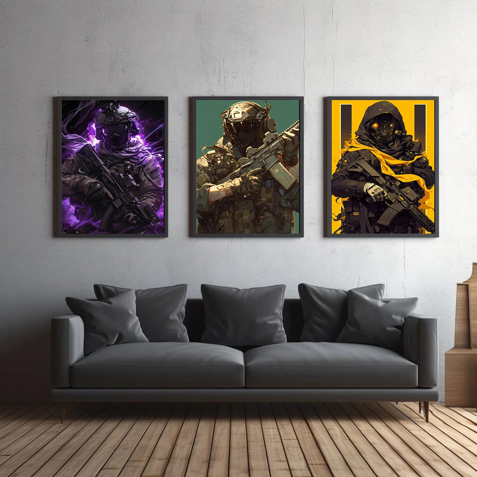 Call Of Duty Shooting FPS Games Self-adhesive Poster Wallpaper Home Decoration Painting Pictures Wall Art Boy Bedroom HD Decor