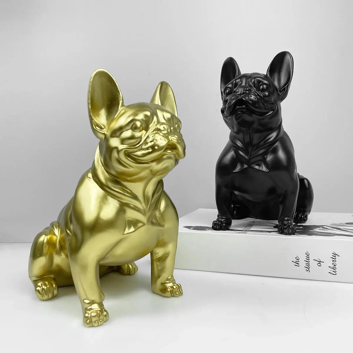 French Bulldog Statue - Colorful Resin Dog Statue for Home Decoration and Outdoor Display, Perfect for Bulldog Lovers