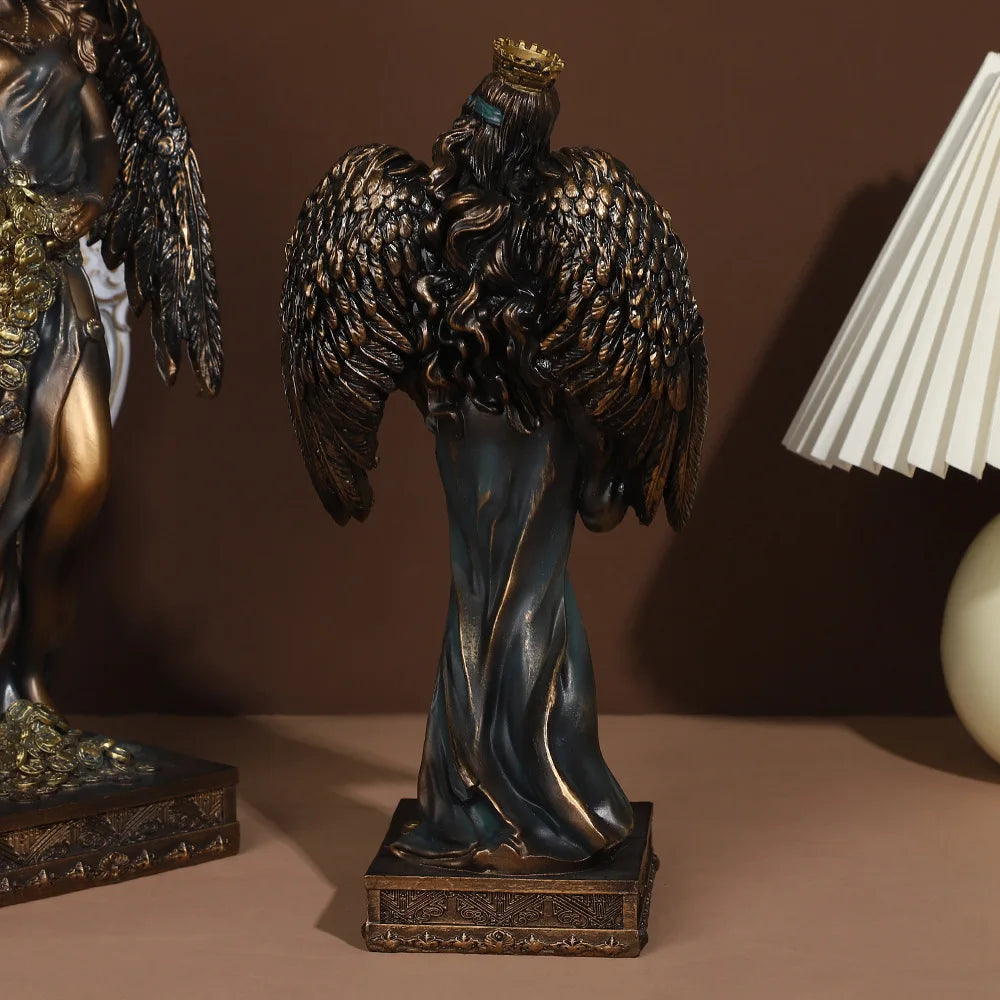 Figurine Déesse Grecque Tyche – Statue Résine Fortune – Décoration Antique Maison