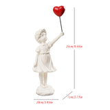 Flying Balloon Girl Figurine, Banksy Home Decor Modern Art Sculpture, Resin Figure Craft Ornament, Collectible Statue