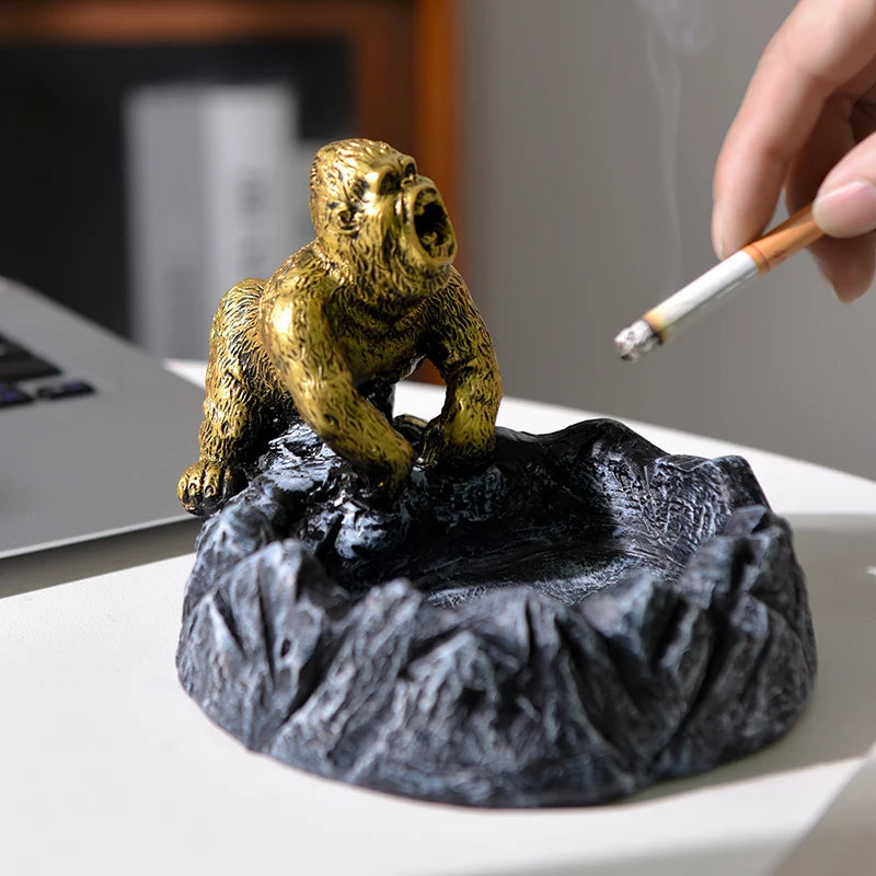 New Creative King Kong Dominates Gorilla Returns Ashtray Modern Creative Learning and Office Trendy Decoration Gift