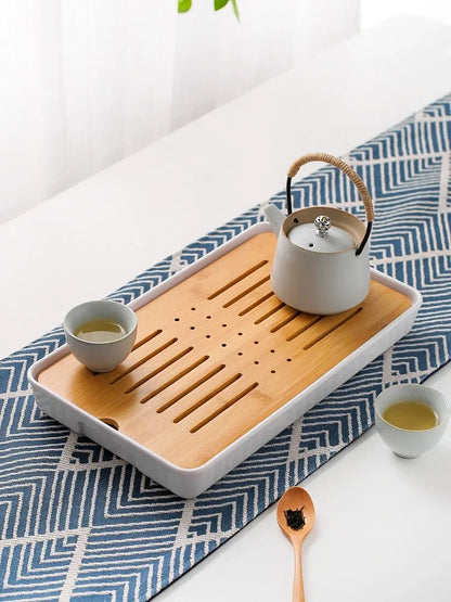 Japanese Home Kung Fu Tea Tray Tea Set Tray Small Sea Tea Table Single Drainer for Teacups