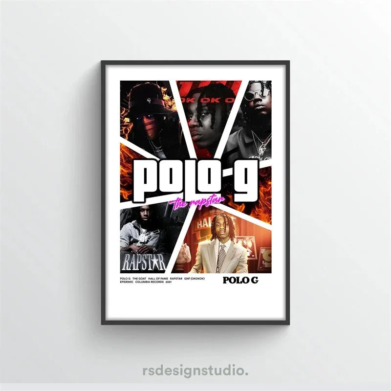 Pop Rap Music Album Cover Polo G Poster Aesthetic Rapper Hip Hop - Main Image