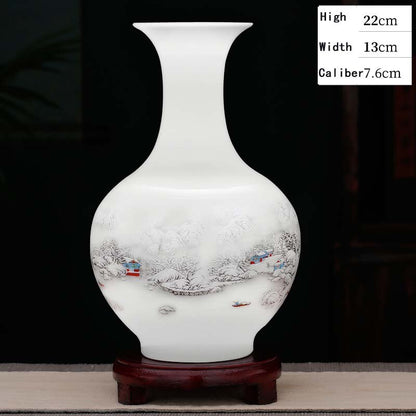 Vaso in ceramica Jingdezhen Vasi tradizionali cinesi vintage Decorazione domestica Vaso per animali Articoli per l'arredamento con superficie liscia e fine