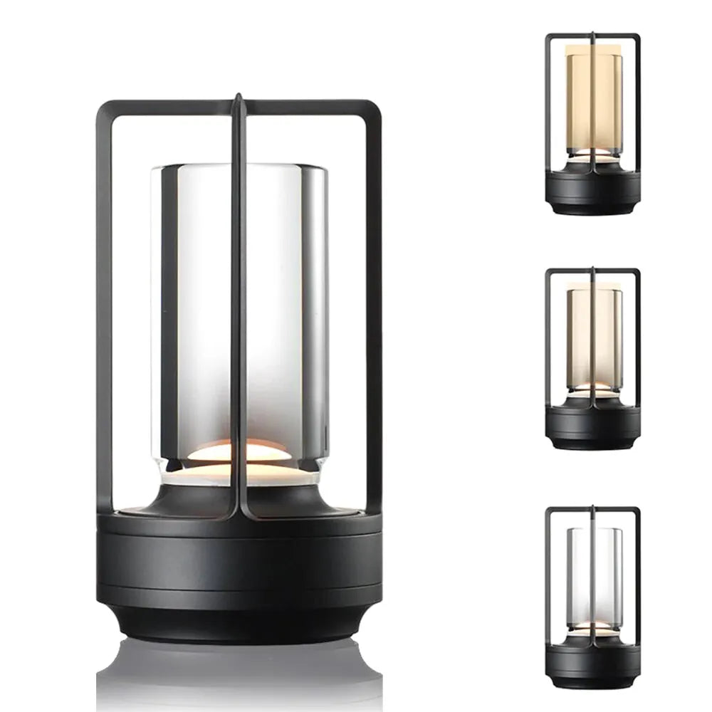 Led Cordless Table Lamp Industrial Style Metal Desk Lamps Outdoor Camping Atmosphere Light Restaurant Creative Night Lights