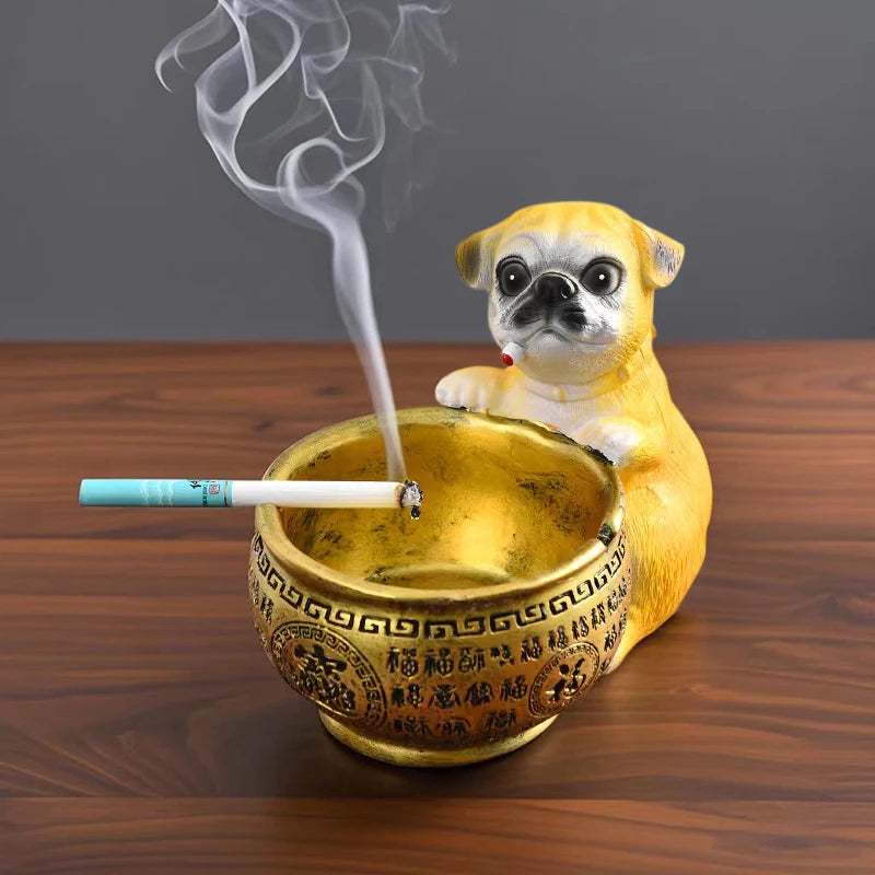 creative cigarette ashtray Glass Pillars Ash Tray The container of the ashtray is deep and large enough to hold many butts and hold the ash inside Metal Ash Holder for Smokers