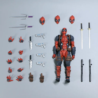 Revoltech Yamaguchi Deadpool Marvel Action Figure Marvel legends Joint Movable KAIYODO Movie Model Toys for Kids Gift