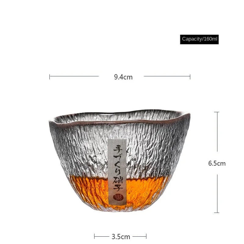 1pc 160ml Heat-resistant Glass Tea Cup Rain Drop Cup Transparent Glass   acacuss