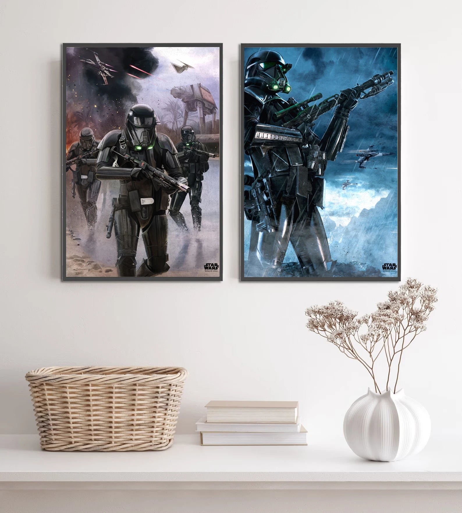 Star Wars Stormtrooper Self-adhesive Poster Movie Wallpaper Figures Home Decoration Painting Wall Art Computer Room Decor Gift